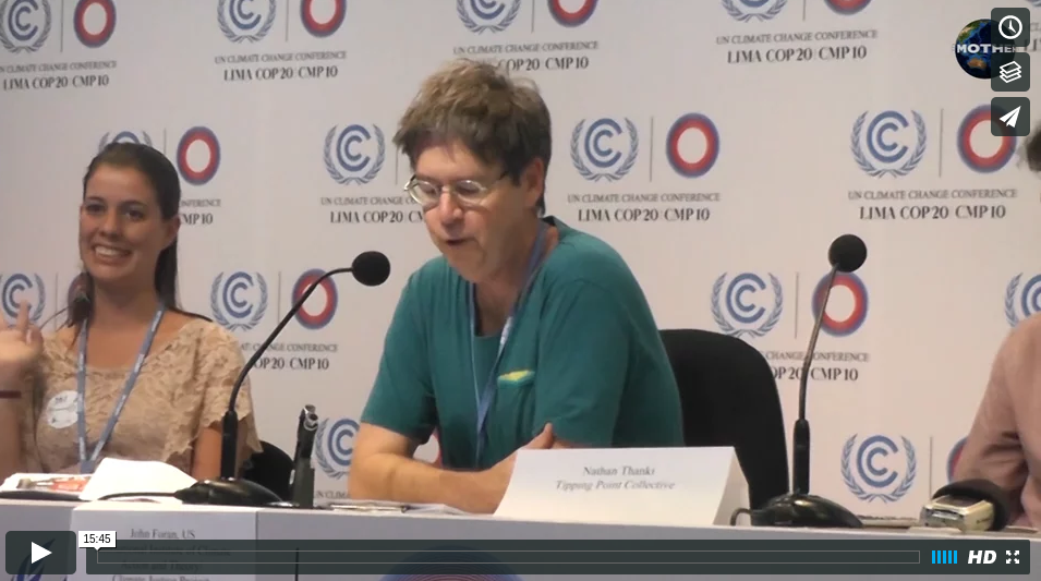 Cop 20 Youth Climate Activists Panel Mother Channel